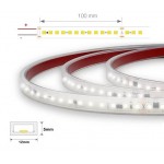 Tira LED 230V monocolor 16W/mt 120L/mt. SMD 2835 IP67 12x5mm corte cada 100mm, Venta por metros, desde 10,40€/m